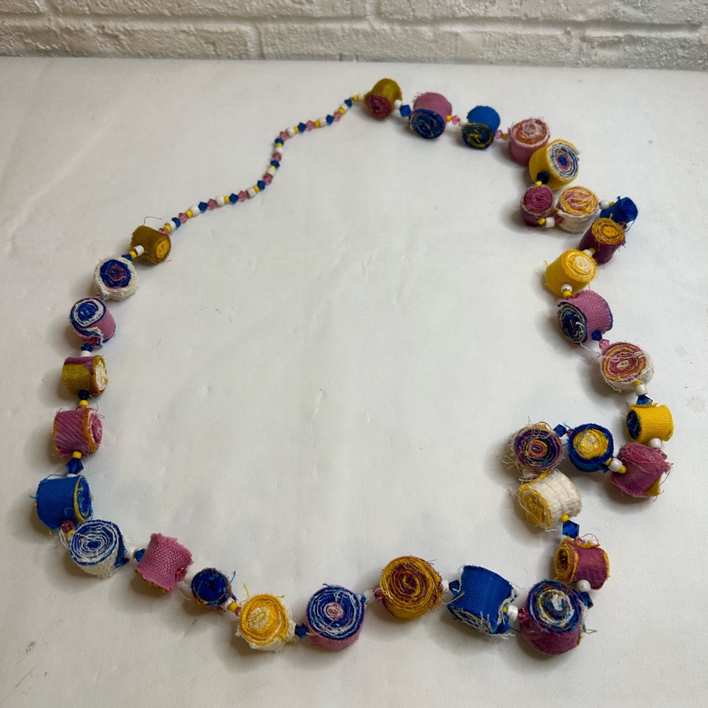 Allie Coosh Ex Long Rolled Fabric Necklace